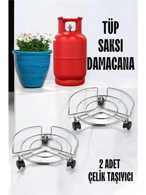Bfs Saksı Tüp Damacana Altlığı Tekerlekli Taşıyıcı 2 Adet