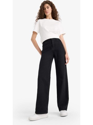 Defacto Yeni Sezon 90's Wide Leg Yüksek Bel Uzun Jean Pantolon