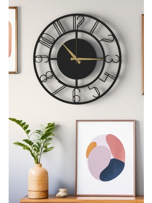Lupokraft Dekoratif Zaurak Ahşap Duvar Saati 48 cm Modern Tasarım ve Minimalist Şekil ile Şık Görünüm