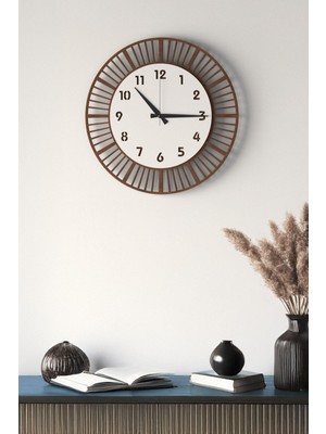 Kopya - Dekoratif Yeni Modern Avior Ahşap Duvar Saati 48CM