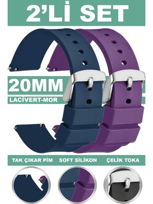 Trendburada Huawei Gt Gt2 Gt3 42mm Elegant Samsung Galaxy Watch 4 5 5 Pro 6 20mm Silikon Saat Kordonu Kayışı MR3