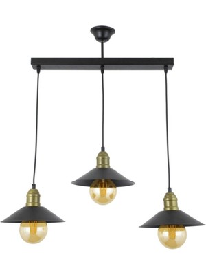 Modern Siyah Metal Üçlü Sarkıt Avize, Şık ve Şık Aydınlatma Seçeneği