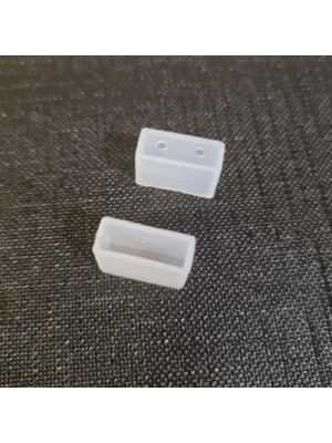 Beyaz 6X12MM LED Neon Sonlandırıcılar, 20 Adet, 12V, Delikli, Şerit Montaj Aparatı