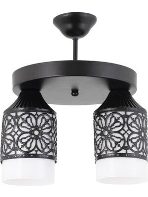 Şık Ikili Spor Tarz Modern Retro Rustik Beyaz Avize, Ev ve Ofis Için Mükemmel Aydınlatma