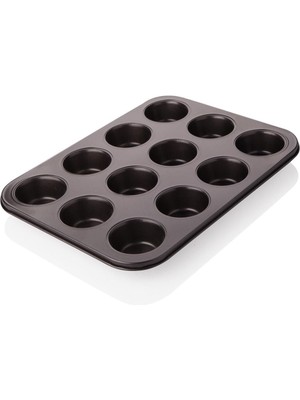 12 Bölmeli Teflon Kek Kalıbı, Pratik ve Sağlıklı Pişirme Aracı