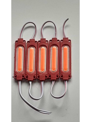 Lensli 2W Cob LED Modül, Kırmızı, 5'li Paket