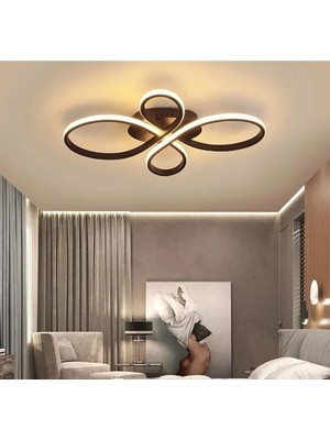 Şık Siyah Modern Günışığı Ledli Tavan Avizesi