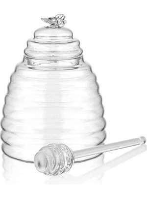 13 cm Şeffaf Cam Bal Kavanozu, Şık ve Kullanışlı Doğal Tatlar Için Ideal Seçenek
