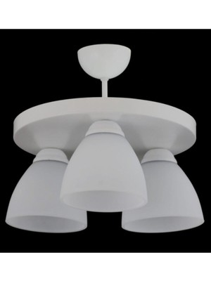 Şık Siyah Modern Üçlü Spor Plofonyer Tavan Avize