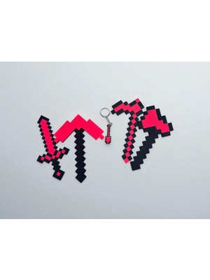 Lades Minecraft Araçları 5'li Kırmızı & Siyah