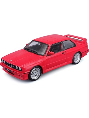 1988 Bmw 3 Series M3 (E30) 1:24 Model Araba - Kırmızı, Detaylı ve Koleksiyonluk Mini Maket