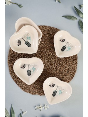 Renkli Kalp Çerezlik Seti, 14 Cm, 6'lı Paket, Şık ve Zarif Tasarım