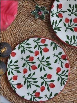 Kırmızı Nar Çiçeği Mini Set, 6'lı, 15 Cm, Yeniyıl 2025 Için Ideal Seçim