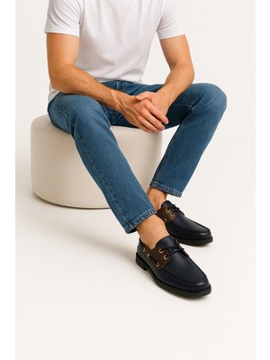 Growish GR0190 Hakiki Deri Çift Renk Siyah Bordo Deri Bağcık Koku Yapmaz Ayakkabı