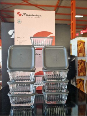 Frezya Gri Kapaklı 8'li Kase Seti, Şık ve Kullanışlı Mutfak Gereci