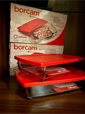 Kırmızı Kapaklı Borcam Saklama Kabı 1320 cc 2'li Avantaj Paketi