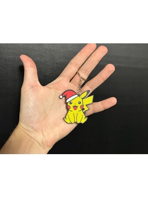 Pikachu Noel Anahtarlık ve Süs