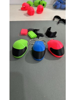 Motorcu Kaskı Keychain