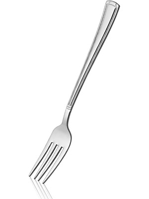 6 Adet Paslanmaz Çelik Yemek Çatalı, Şık ve Dayanıklı, 2,5 mm Kalınlık