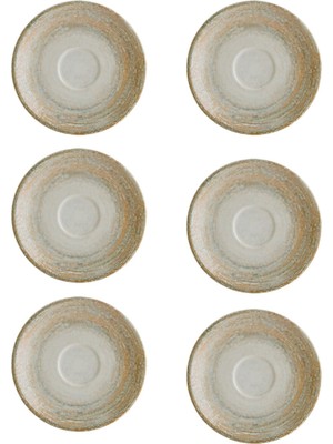 12 cm Renkli Fincan ve Tabağı Seti, 6 Parça, Şık ve Zarif Tasarım