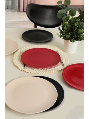 Çok Renkli 26 cm Servis Tabağı Seti - 6'lı Paket