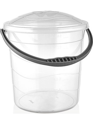 Şeffaf Kapaklı 20 Litre Su Kovası, Dayanıklı ve Pratik Kullanım Sağlar.
