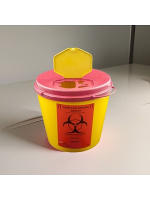 5'li Sarı Tıbbi Atık Kovası, 5 Litre, Hijyenik ve Kullanışlı Set
