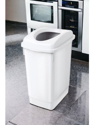 Beyaz 27 Litre Banyo ve Otel Çöp Kutusu, Geri Dönüşüm ve Atık Toplama Kutusu