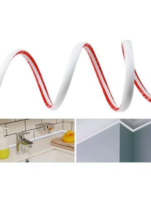 Büro Ev Ofis Mutfağı Düzeni Için 2mt Yapışkanlı Lavabo Su Bariyeri