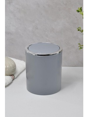 Gri Çöp Kovası 2 Lt, Pratik ve Şık Ev ve Ofis Kullanımı