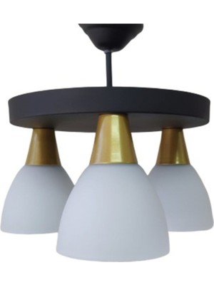 Şık ve Modern Üçlü Spor Tavan Avizesi, Beyaz Renk Seçeneği ile Tarzınıza Uyum Sağlar