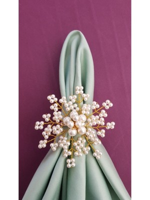 8 Adet Renkli Incili Peçete Yüzüğü, Şık ve Kullanışlı Doğa Tasarımı Aksesuarlar