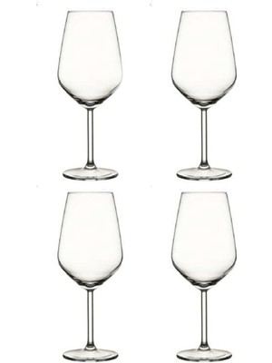 4'lü Turuncu Şarap Kadehi Seti, 490CC, Şık ve Zarif Tasarım