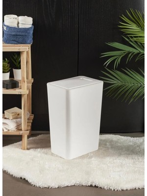 Beyaz 8 Litrelik Şık ve Kullanışlı Çöp Kovası, Temiz ve Düzenli Yaşam Için Ideal