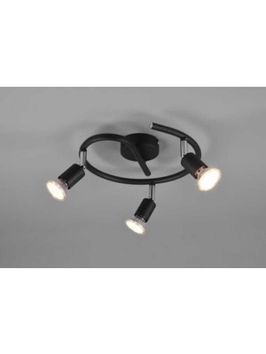 Siyah Üçlü Hareketli LED Avize, Gün Işığı Tonunda Şık Aydınlatma Seçeneği