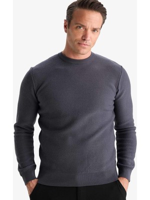 DeFacto Standart Fit Bisiklet Yaka Triko Kazak C9618AX25AU