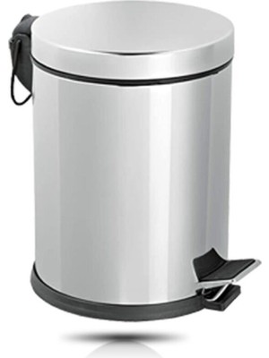 Şık Krom Pedallı 3l Çöp Kovası, Gri Renkli, Pratik ve Estetik Tasarım