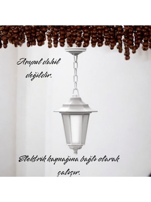 Modern Plastik Sarkıt Avize, Iç ve Dış Mekan Kullanımı, Beyaz Renk