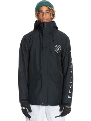 Quiksilver In The Hood Erkek Siyah Snowboard Ceketi