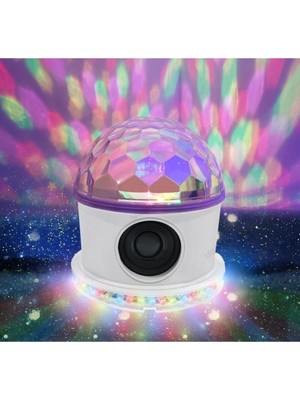 Renkli Rgb Kristal Görünümlü Bluetooth ile Bağlantılı Gece Lambası