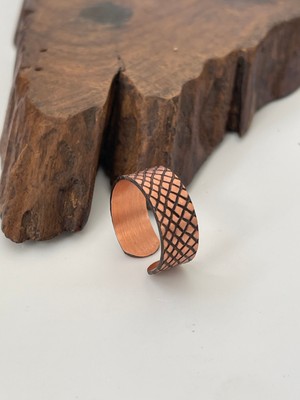 Ayarlanabilir %100 Bakır Unisex Yüzük Bakır Yüzük El Yapımı Saf Bakır Yüzük