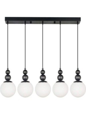 Şık Siyah ve Beyaz Cam Yemek Masası ile Modern Oturma Odası Dekoru