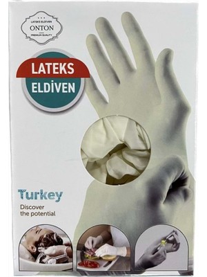 Onton Çok Amaçlı Latex Eldiven 1 Koli (72 Paket x 6 Adet). Muayene, Ameliyat Eldiveni