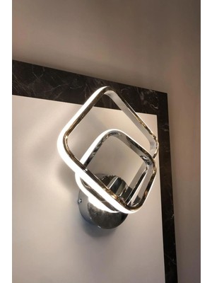 Modern Beyaz Işıklı Antrasit Duvar Aplikası