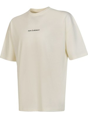 New Balance Lifestyle Unisex Tshirt Bej Tişört UNT3535-SST