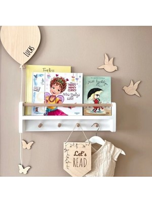 70*1cm Çocuk Odası Montessori Askılık Raf, Kitaplık, Banyo, Antre Hol, Giriş Askılık, Mutfak Gereçleri