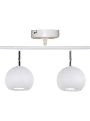 Modern Spor Beyaz Mafsallı LED Spot Avize, Günışığı Ampul ile Şık Aydınlatma