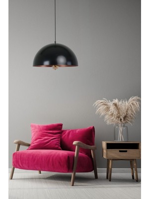 Büyük Retro Siyah Sarkaç, Şık ve Modern Tasarım ile Tarzınızı Tamamlar