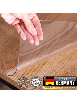 Portexsa 1.6mm Alman Üretimi - Şeffaf PVC Masa Örtüsü - Kokusuz - Gıda Temasına Uygun - Fitalat İçermez