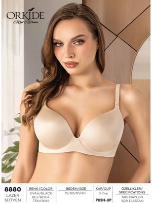 Iç Giyim Orkide Yeni Nesil Lazer Kesim Destekli Kulaklı Sütyen (Yıkama Topu Hediyeli)